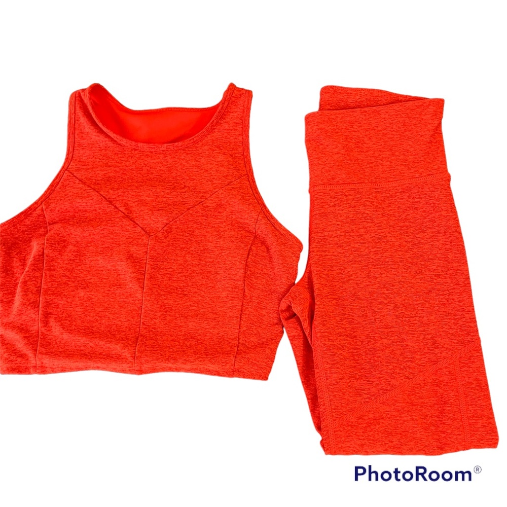 Orange Tank & Legging Workout Set